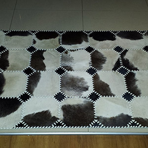 Huid schapenvacht tapijt genaaid spreien leer groothandel